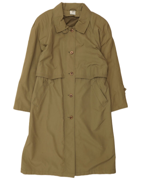 CLASSIC Womens Oversized Longline Trench Coat UK 16 Large Khaki Polyester