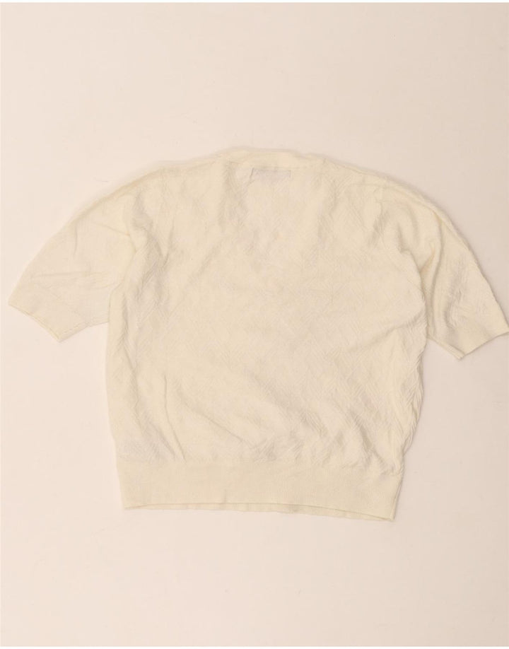 Marks & Spencer Dame V-hals sweater UK 12 Medium Off White