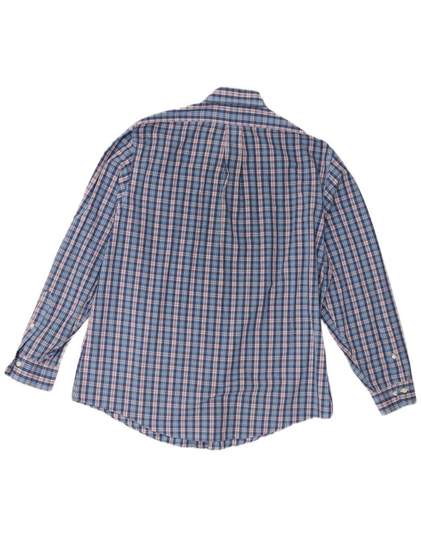 Brooks Brothers herreskjorte XL blå ternet bomuld