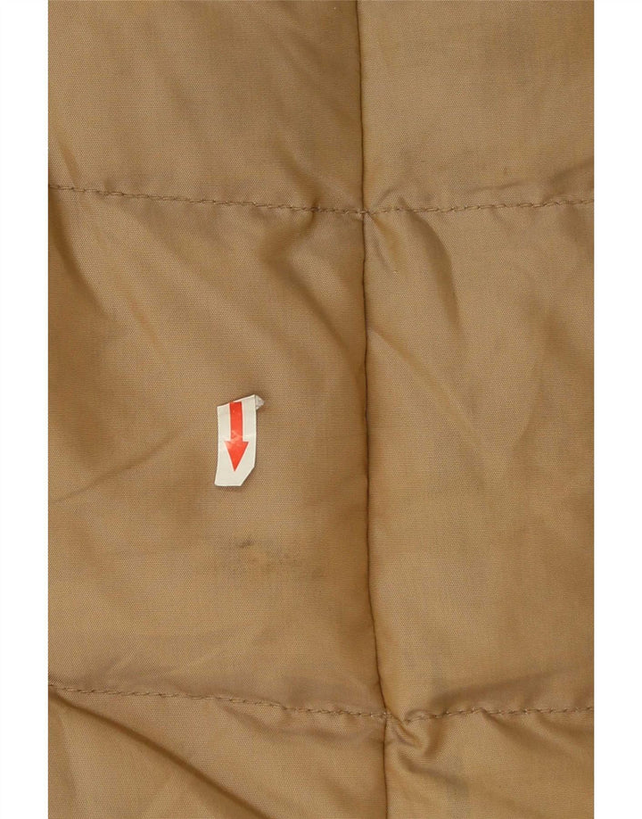 Zara Womens Polstret Frakke UK 10 Small Brown Nylon
