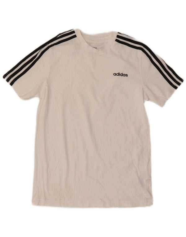 Adidas Boys T-Shirt Top 13-14 år Hvid Bomuld