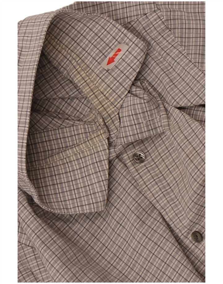 Calvin Klein Herre Slim Fit Skjorte Størrelse 15 1/2 Medium Grey Check