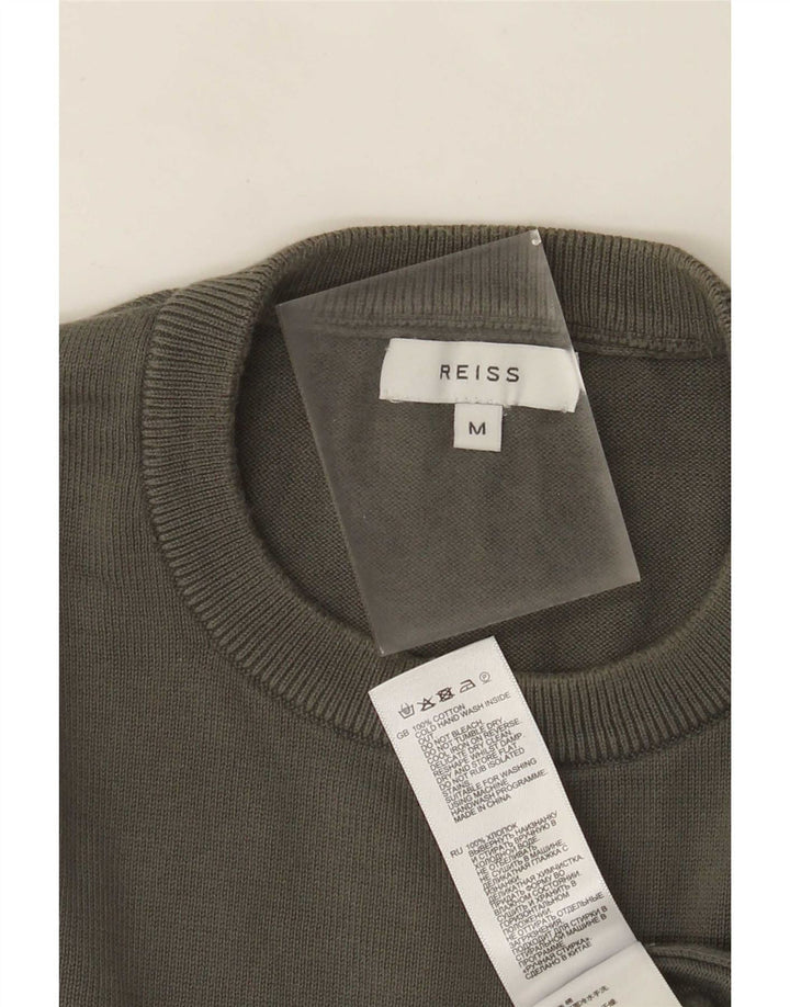 Reiss Herre trøjetrøje med rund hals Medium Khaki Bomuld