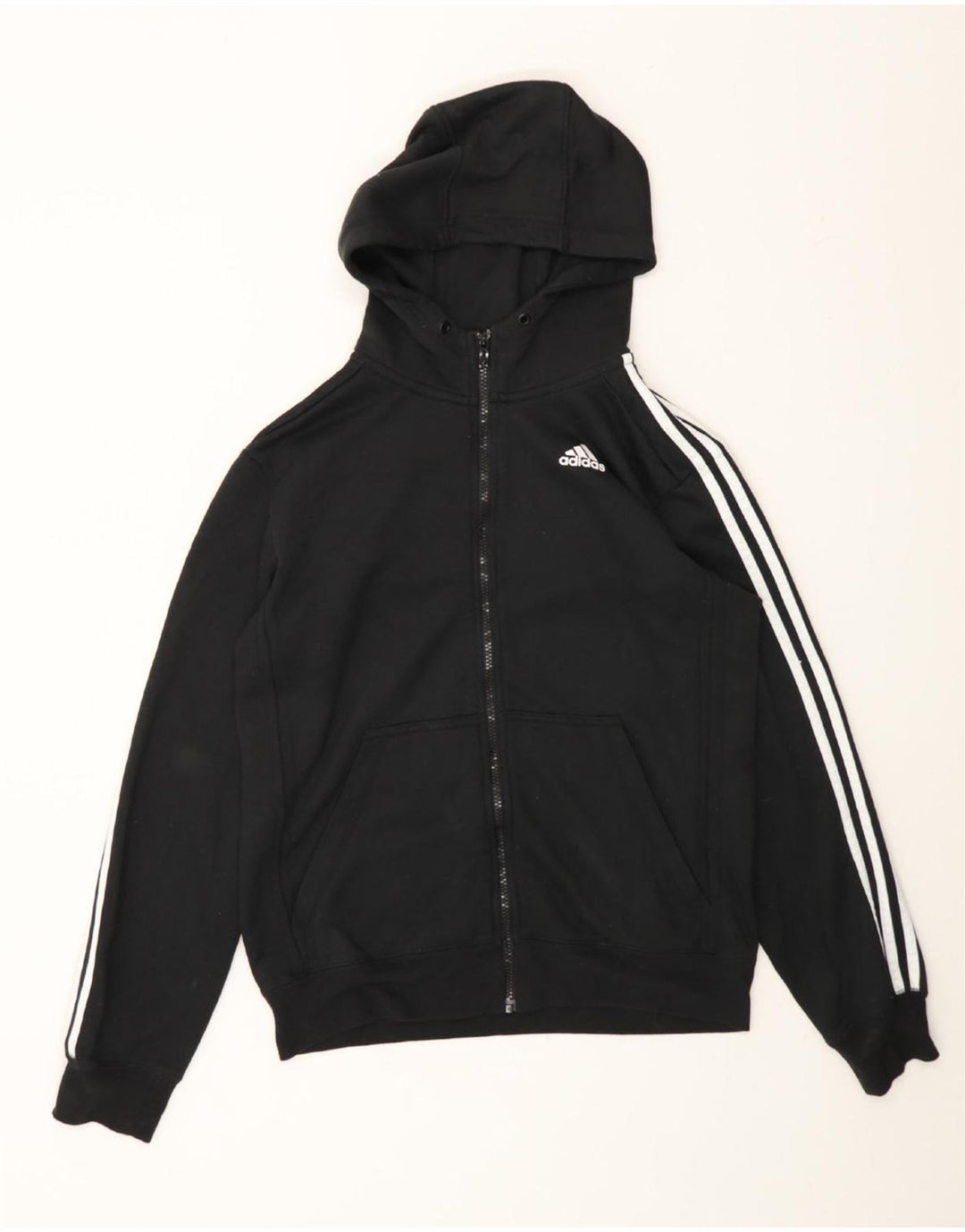 ADIDAS Mens Climalite Zip Hoodie Sweater Medium Black Polyester Vintage Adidas and Second-Hand Adidas from Messina Hembry 