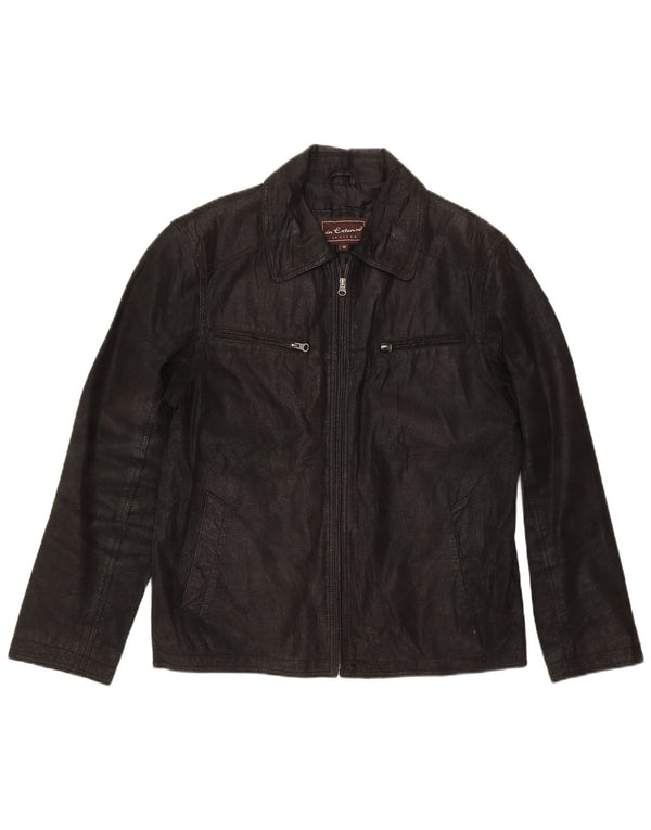 I Extenso Herre Læderjakke UK 38 Medium Sort