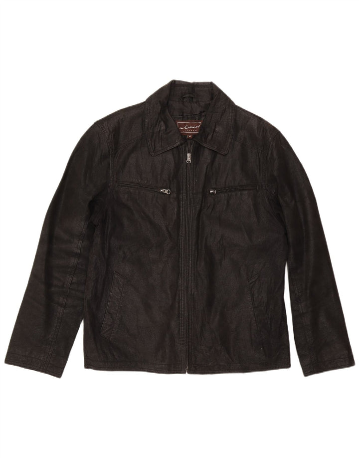 I Extenso Herre Læderjakke UK 38 Medium Sort