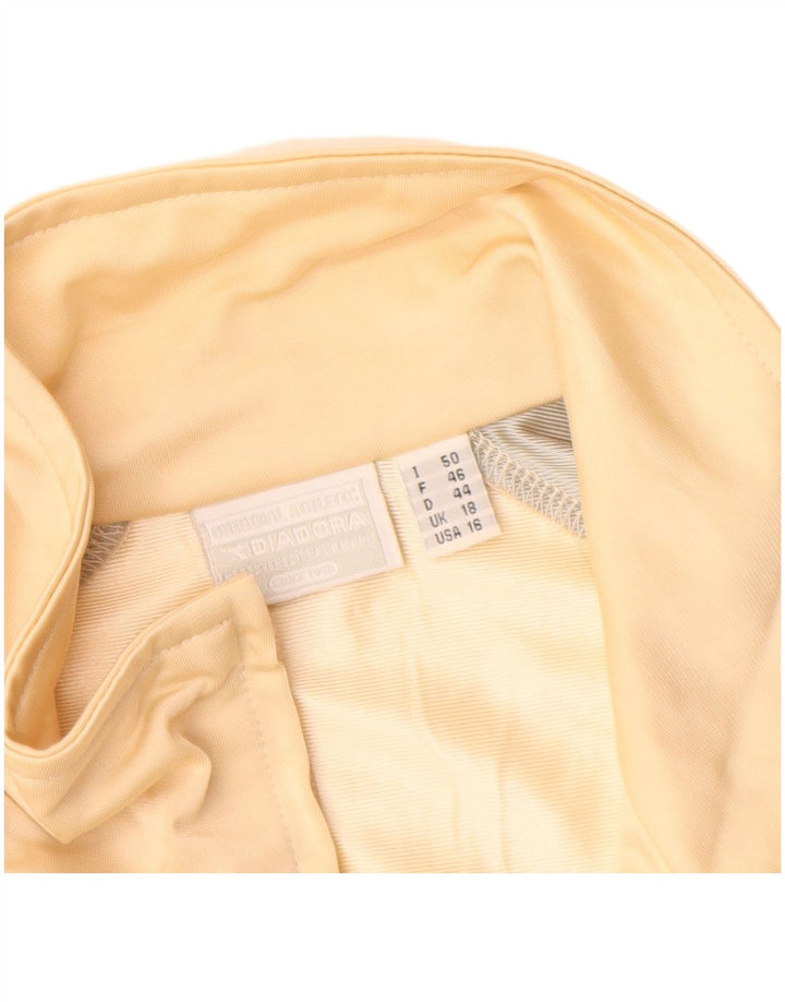 Diadora træningsdragt topjakke til kvinder UK 18 XL Beige Colourblock Polyester