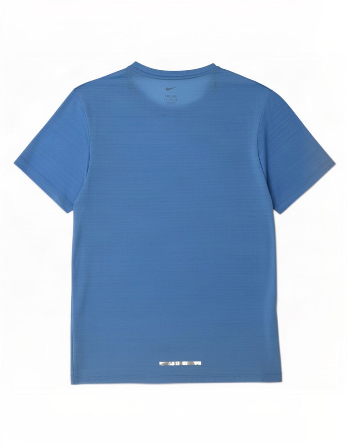 Nike Herre Dri Fit T-Shirt Top Lille Blå Nålestribet Polyester