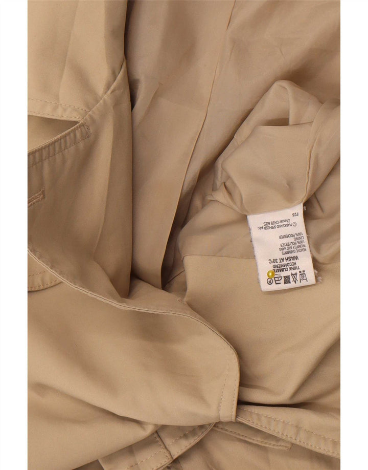 Marks & Spencer Trench Coat til kvinder UK 14 Large Beige Polyester