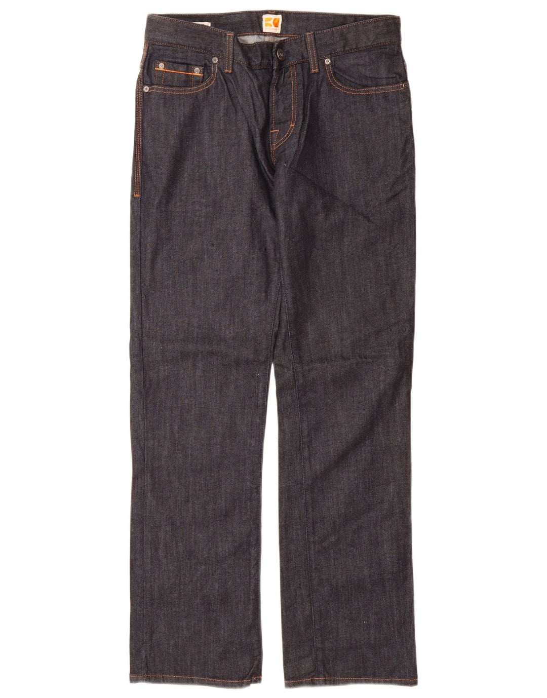 Hugo Boss Straight Jeans til mænd W32 L32 Marineblå bomuld