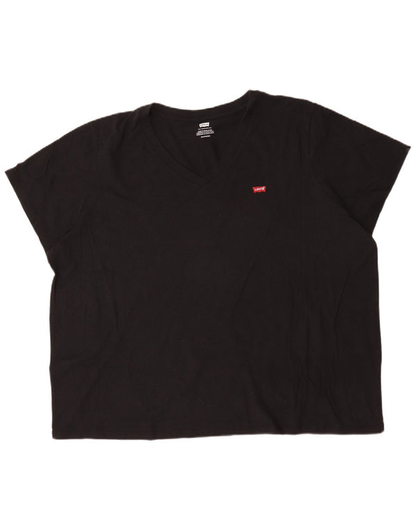 Levi's Womens Oversized T-Shirt Top UK 22 3XL Black Cotton