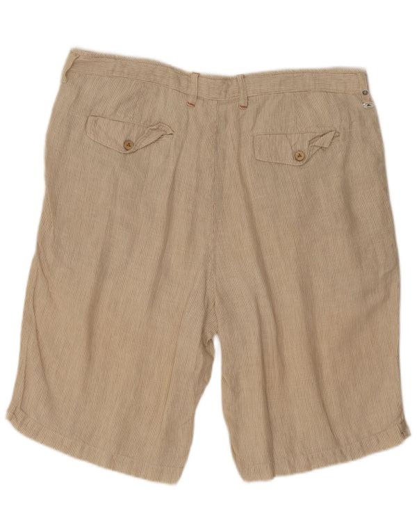 Tommy Bahama Herre Relaxed Fit Casual Shorts W38 XL Off White Pinstripe