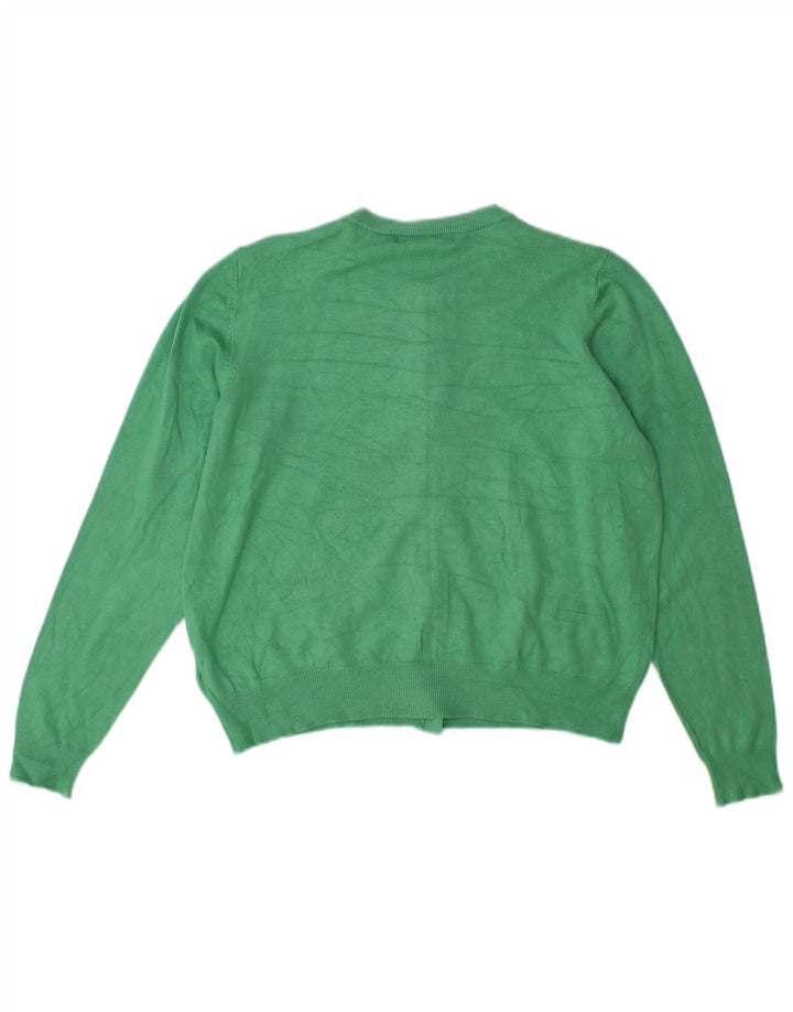 Marks & Spencer Dame Cardigan Sweater UK 16 Large Green Viscose