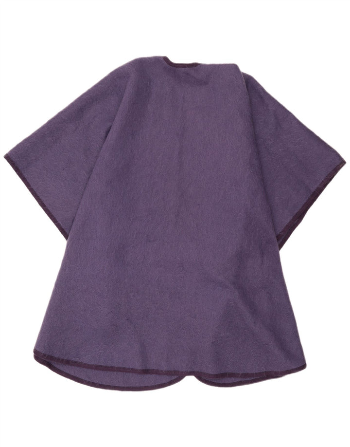 Weinberg Womens Open Poncho Coat UK 16 Large Purple Uld