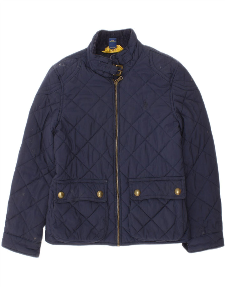 Polo Ralph Lauren piger quiltet jakke 6-7 år Lille marineblå polyester