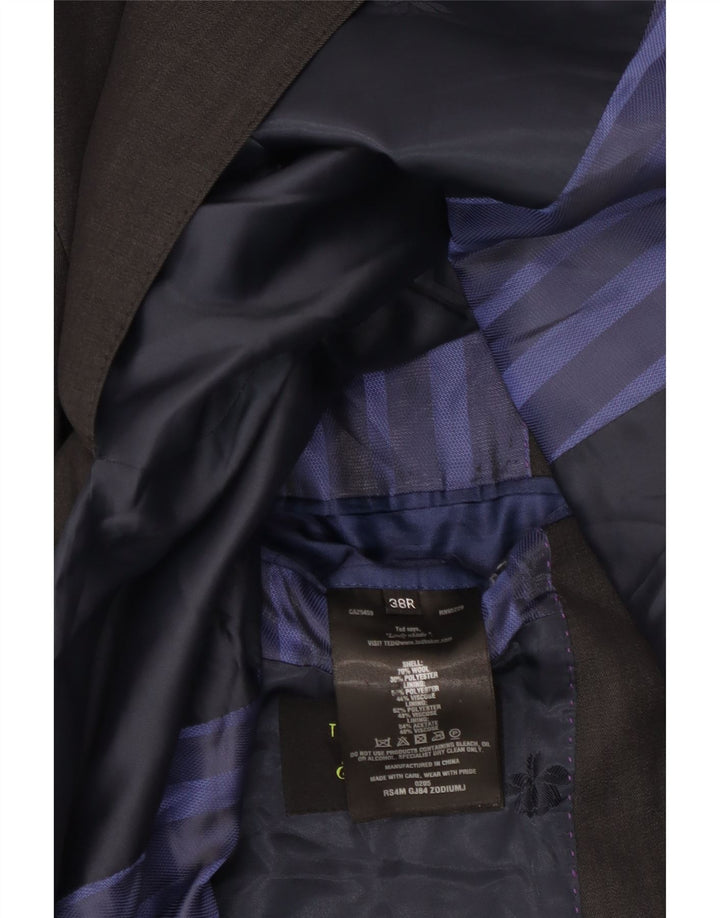 Ted Baker Herre 2-knaps blazerjakke UK 38 Medium Grey Wool