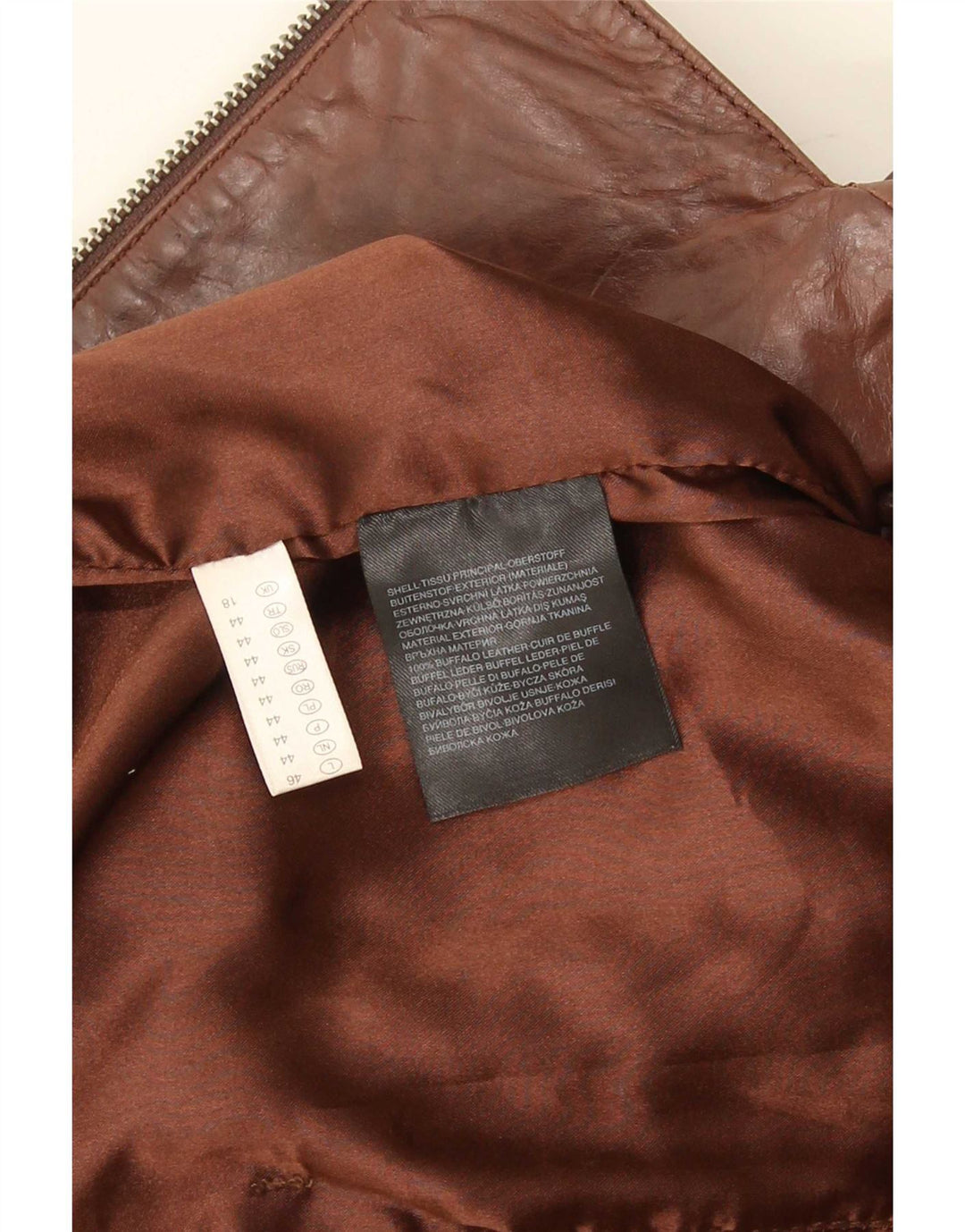 C & A læderjakke til kvinder UK 18 XL Brun