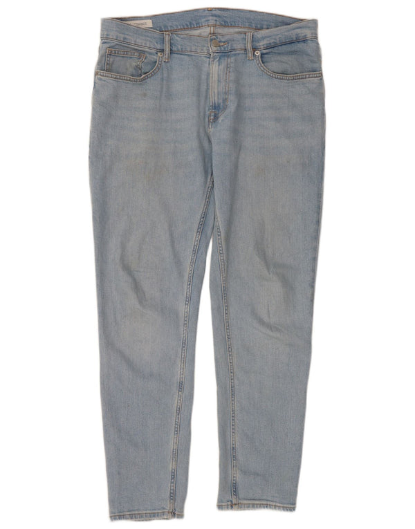Zara Herre Slim Jeans EU 44 Large W34 L30 Blå Bomuld