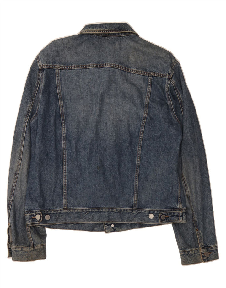 BENETTON Womens Denim Jacket UK 16 Large Blue Cotton Vintage Benetton and Second-Hand Benetton from Messina Hembry 