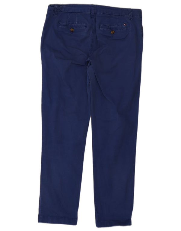 Tommy Hilfiger Dame Crop Slim Chino Bukser US 8 Medium W34 L28 Blå