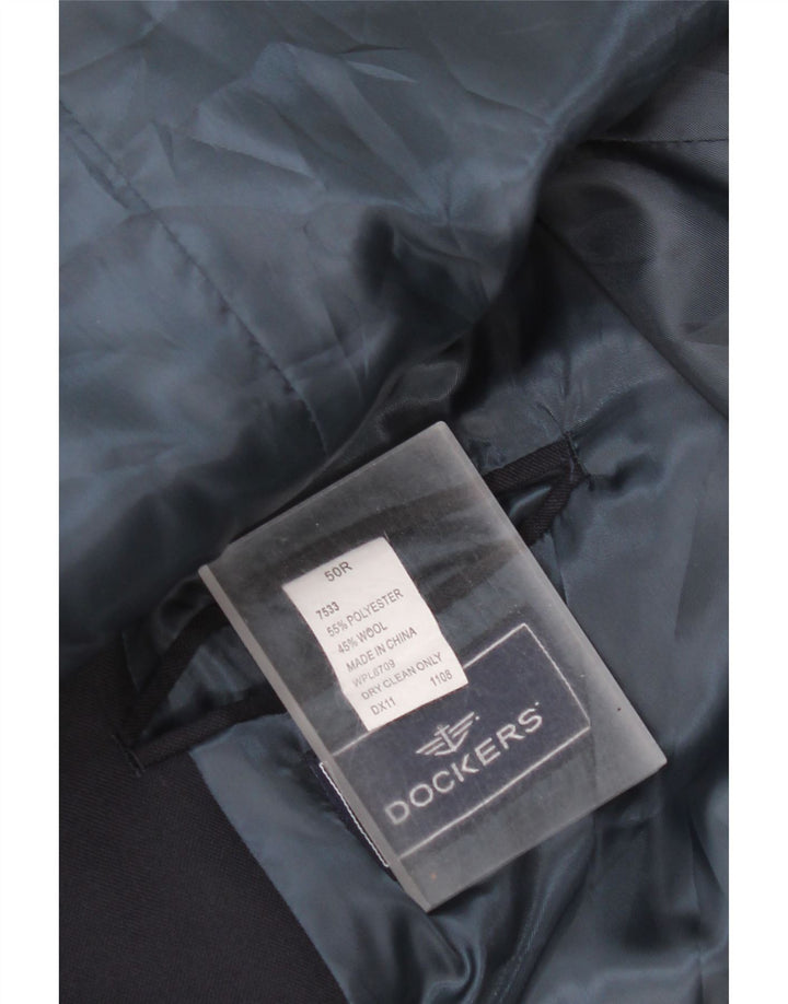 Dockers Herre 2-knaps blazerjakke IT 50 Stor marineblå polyester