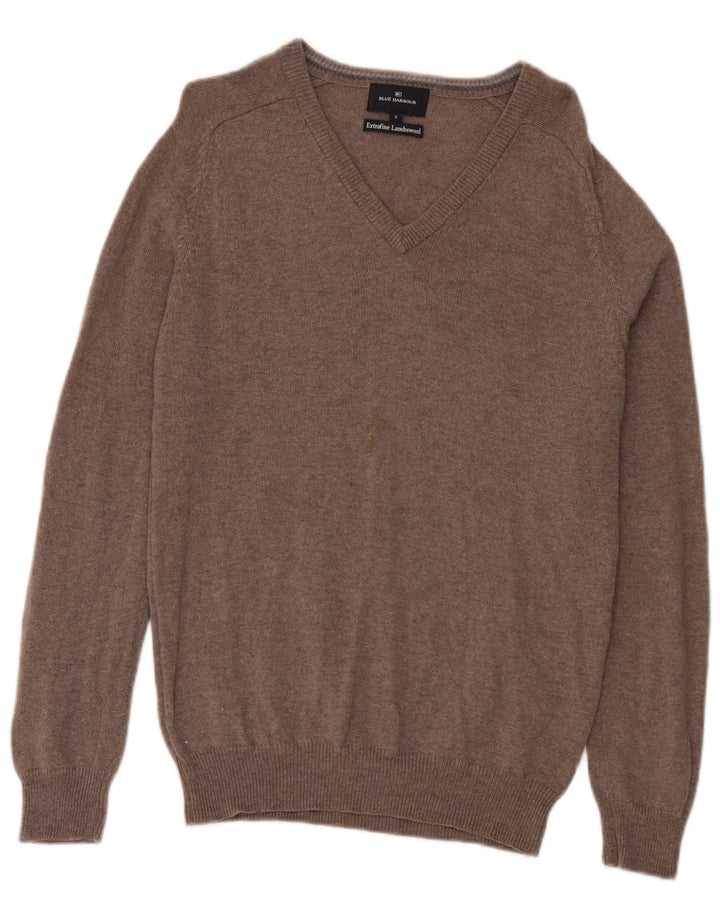 Marks & Spencer Herre Blue Harbor V-hals sweater lille grå