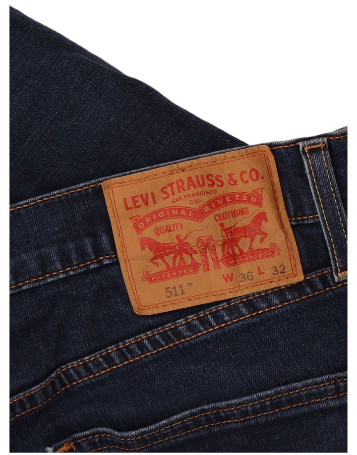 Levi's Herre 511 Slim Jeans W36 L32 Blå Bomuld
