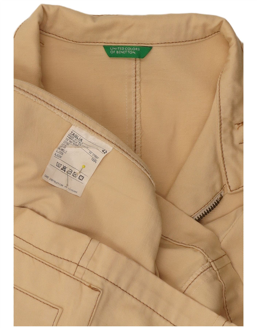 BENETTON Utilityjakke til kvinder IT 42 Medium Beige Bomuld