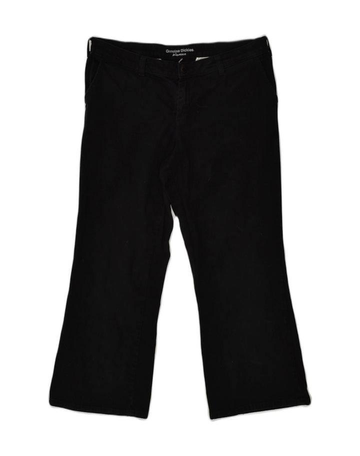 DICKIES Womens Bootcut Casual Trousers W36 L26 Black Cotton | Vintage Dickies | Thrift | Second-Hand Dickies | Used Clothing | Messina Hembry 