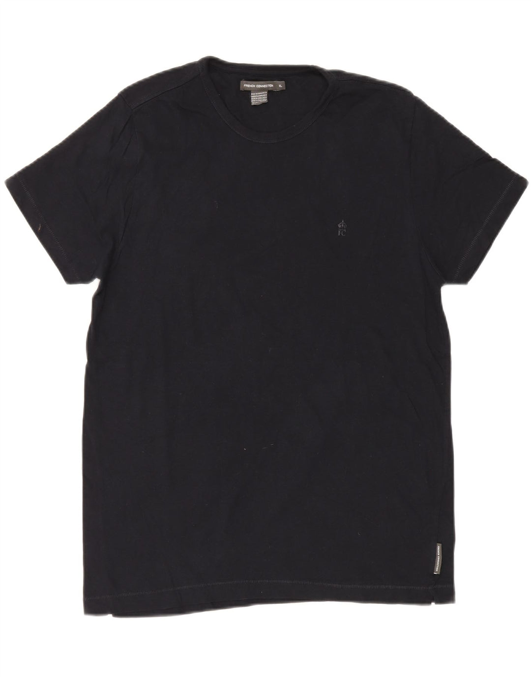 French Connection Herre T-Shirt Top XL Sort Bomuld
