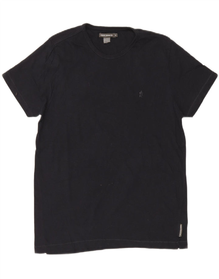 French Connection Herre T-Shirt Top XL Sort Bomuld