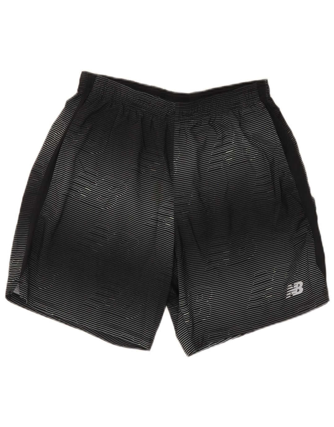 New Balance Herre grafiske sportsshorts mellem sort stribet polyester