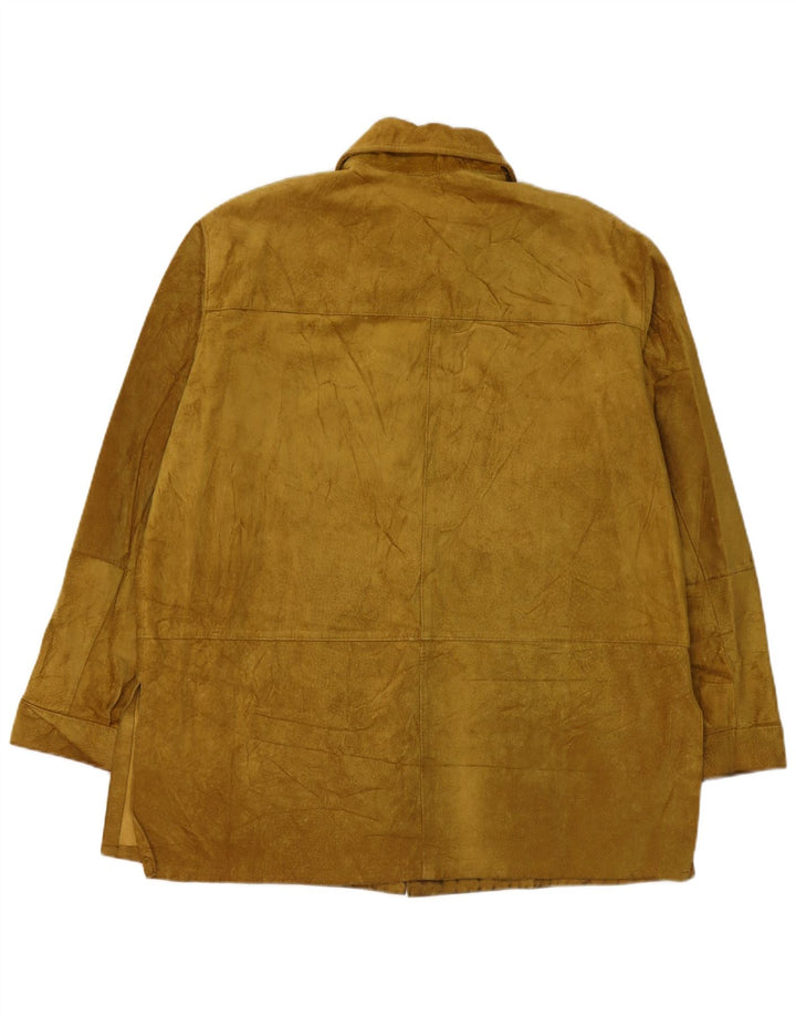 Vintage dame ruskindsjakke IT 48 XL Khaki