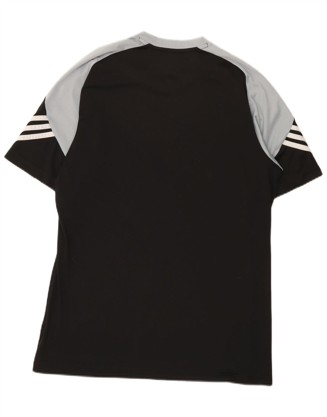 Adidas Herre Climalite T-Shirt Top Medium Sort Colourblock Polyester