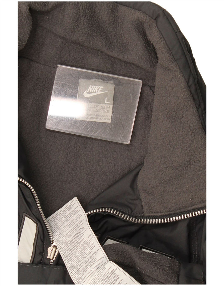 Nike Girls Graphic Windbreaker Jacket 12-13 Years Large Grå Polyester