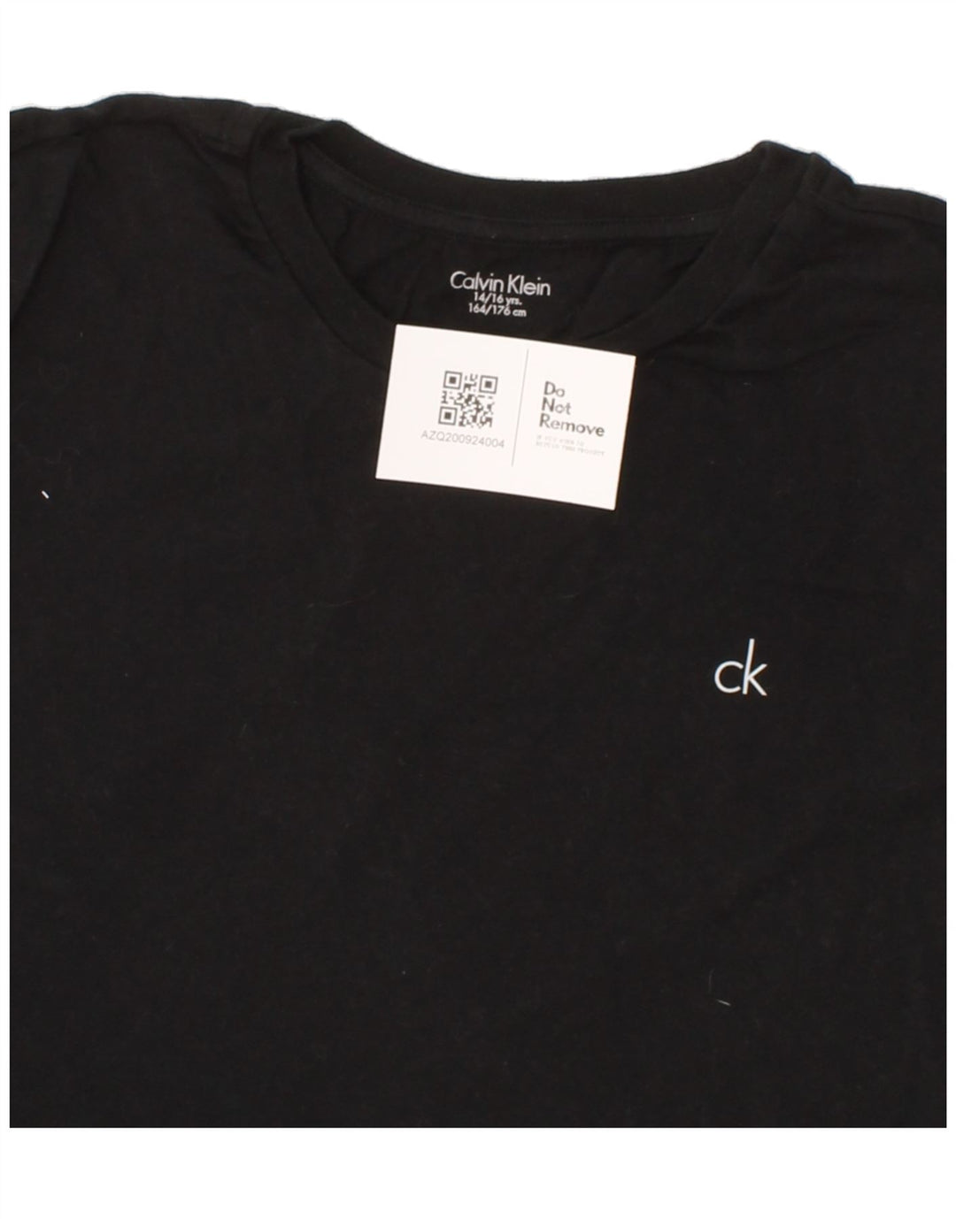 CALVIN KLEIN Boys T-Shirt Top 14-15 Years Black Vintage Calvin Klein and Second-Hand Calvin Klein from Messina Hembry 