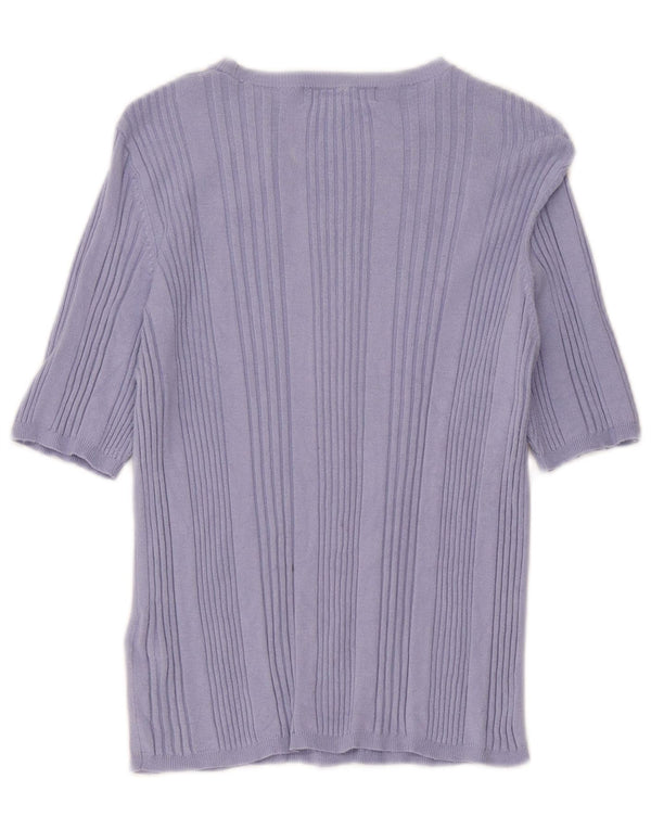 Marks & Spencer T-shirt top til kvinder DK 16 Stor lilla viskose