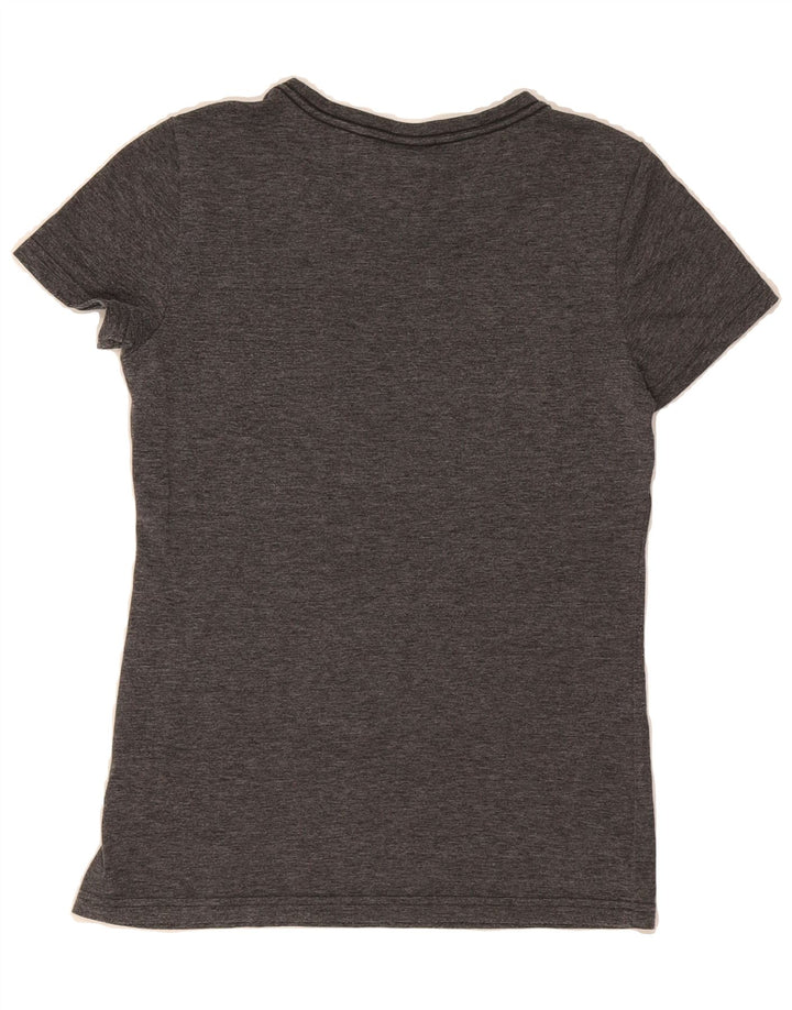 PUMA Womens Graphic T-Shirt Top UK 10 Small Grey Flecked Polyester Vintage Puma and Second-Hand Puma from Messina Hembry 