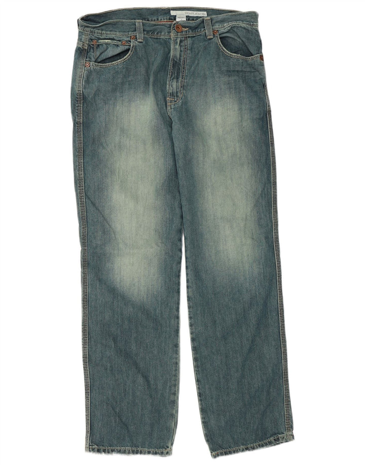 DKNY Mens Soho Straight Jeans W34 L32 Blue Cotton