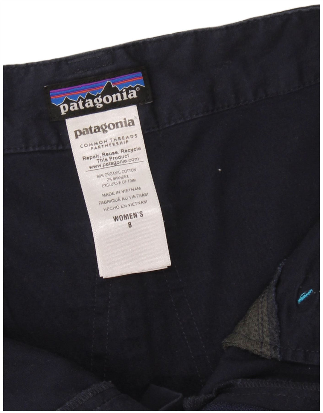 Patagonia Dame Straight Cargo Bukser US 8 Medium W32 L28 Navy Blue