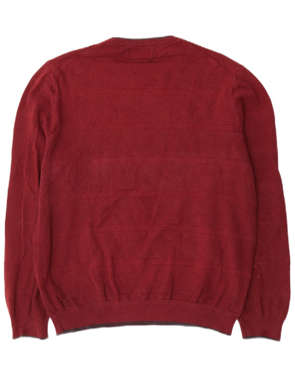 Marks & Spencer Herre Blue Harbor Crew Neck trøje Sweater Large Maroon