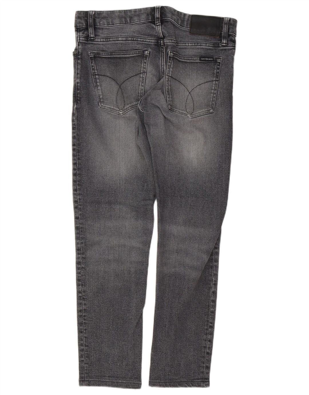 CALVIN KLEIN Straight jeans til mænd W32 L28 Grå bomuld