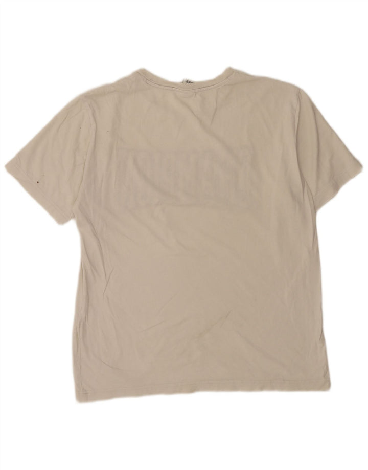 Champion Herre Grafisk T-Shirt Top Stor Hvid