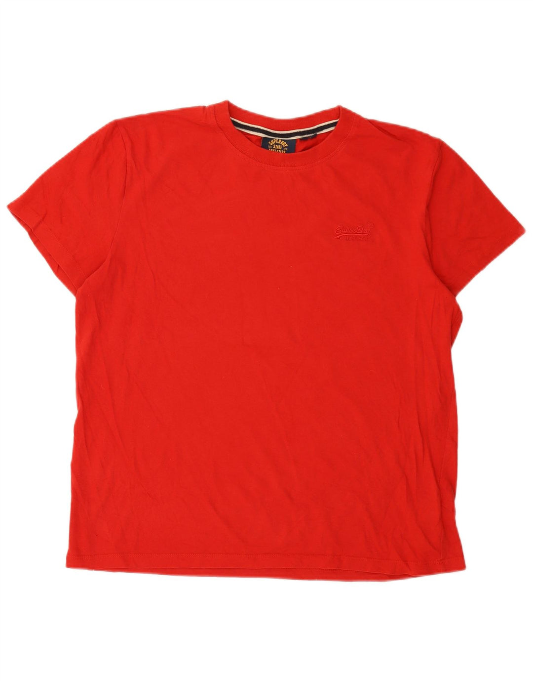 Superdry herre T-shirt top XL rød bomuld