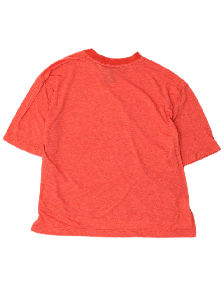 Adidas Dame Grafisk T-Shirt Top UK 12/14 Medium Rød Polyester