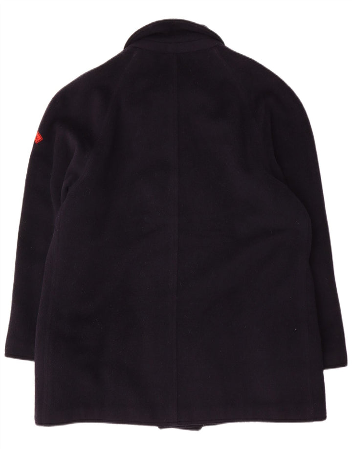 Les Copains Herre Dobbeltradet Frakke IT 48 Medium Navy Blue Cashmere