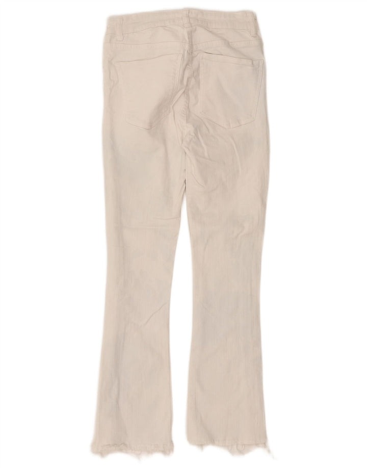 Zara Dame Bootcut Jeans EU 34 2XS W24 L26 Hvid Bomuld