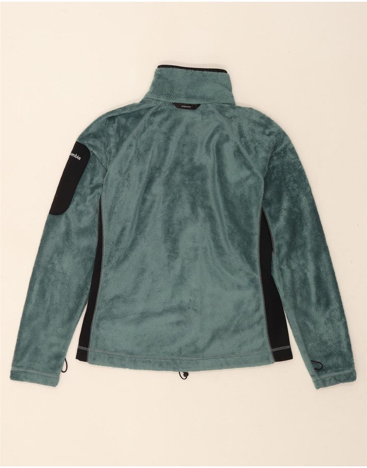 Columbia Dame Fleecejakke UK 10 Lille Grøn Colourblock Polyester