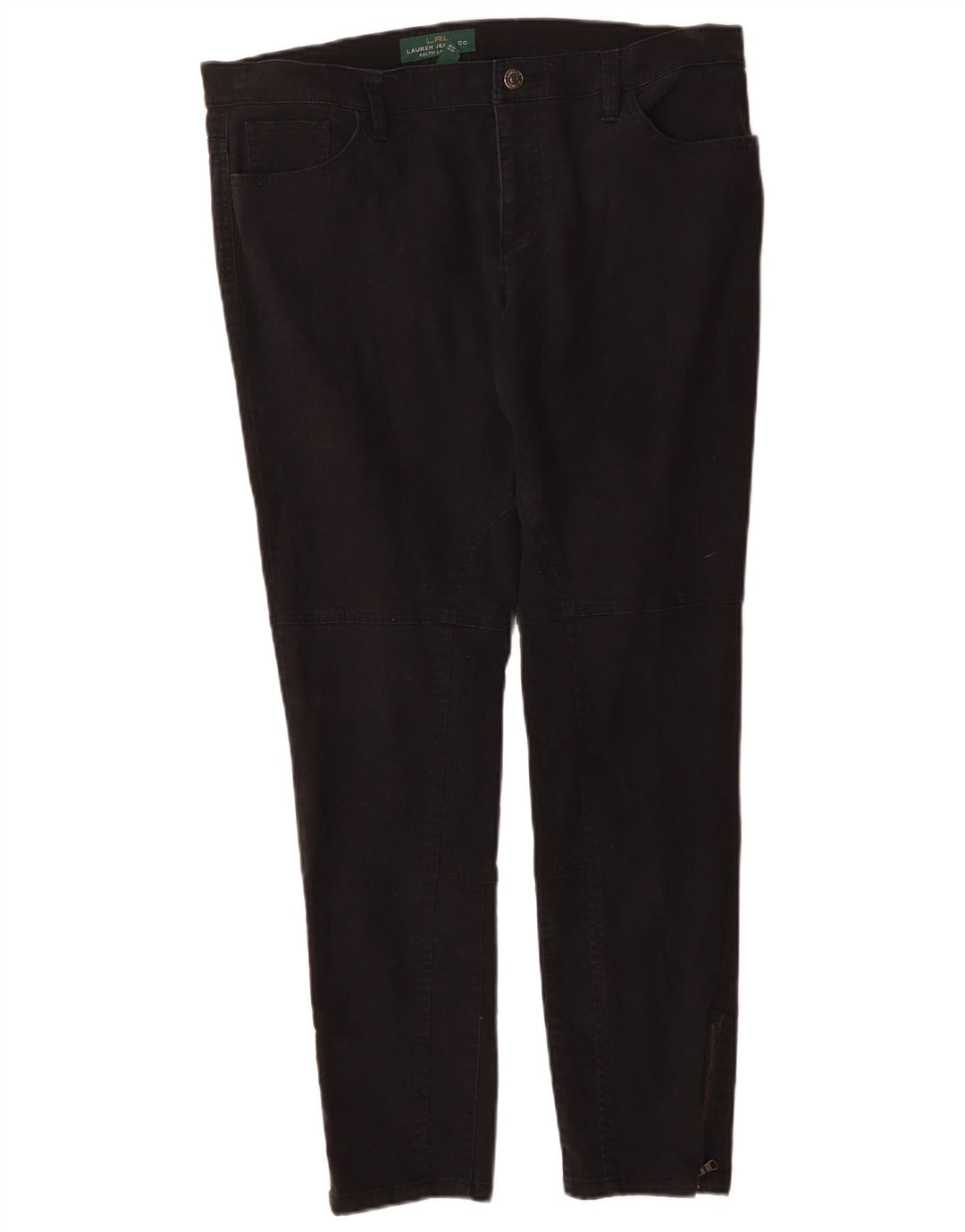 RALPH LAUREN Dame Slim Jeans US 14 XL W36 L29 Sort Bomuld