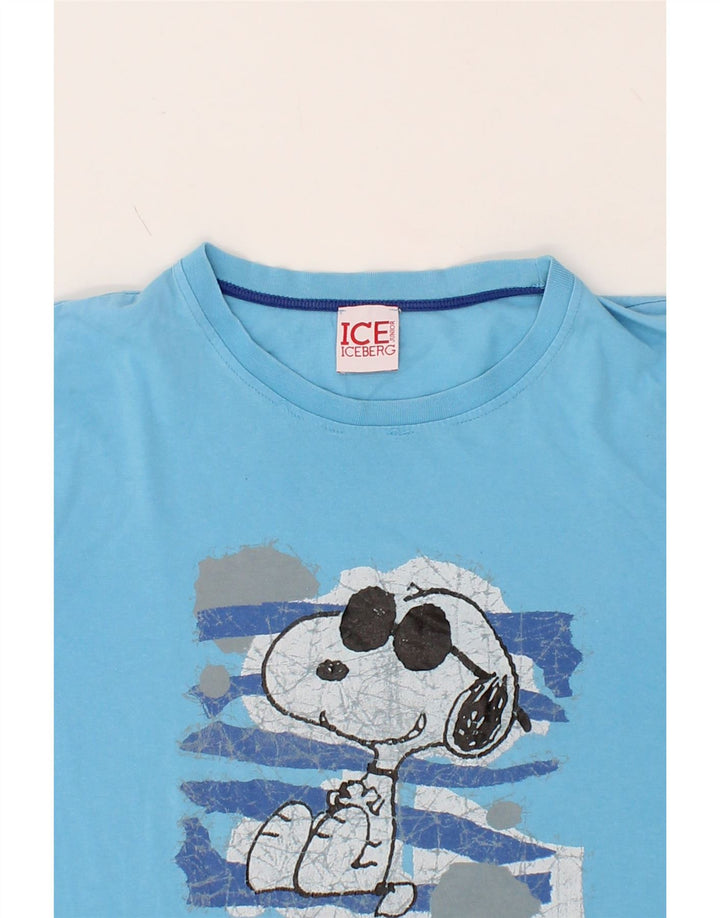 ICEBERG Boys Graphic Top Long Sleeve 15-16 Years Blue Cotton Vintage Iceberg and Second-Hand Iceberg from Messina Hembry 